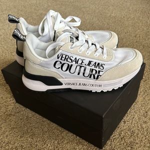 Versace Jeans Collection Women's White and Black Sneakers